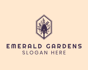 Leaf Shovel Gardening logo design