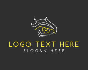 Sight - Intense Eye Outline logo design