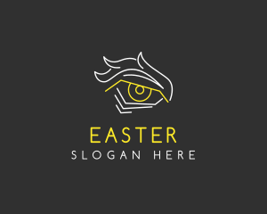 Eagle Eye - Intense Eye Outline logo design