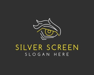 Game Streaming - Intense Eye Outline logo design
