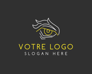 Focus - Intense Eye Outline logo design