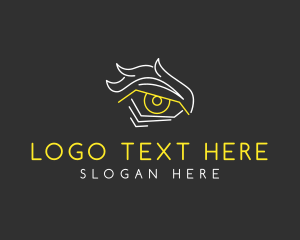 Visual - Intense Eye Outline logo design