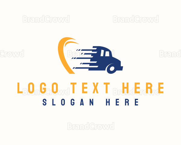 Logistics Truck Delivery Logo