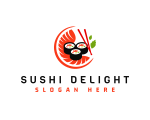 Sushi Sashimi Food logo design