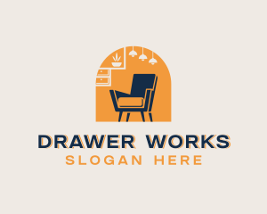 Drawer - Furniture Chair Decor logo design