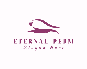 Perm - Lovely Beauty Eyelash logo design