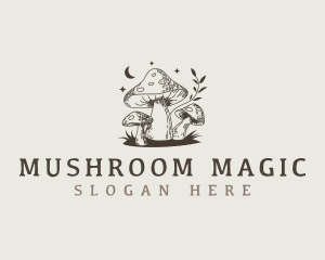 Mushroom - Magic Mushroom Stars logo design