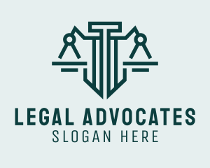 Lawyer Notary Scales logo design