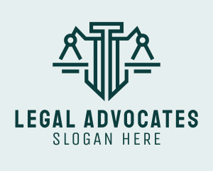 Lawyer - Lawyer Notary Scales logo design