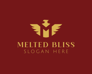 Falcon Bird Letter M logo design