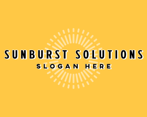 Sunburst - Round Sun Burst logo design