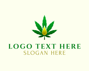 Oil - Marijuana Oil Extract logo design