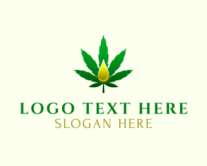 Green - Marijuana Oil Extract logo design