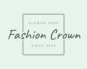 Luxury Fashion Boutique Wordmark logo design