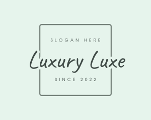 Luxury Fashion Boutique Wordmark logo design