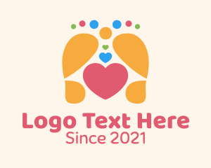 Holistic-therapy - Foot Massage Heart logo design