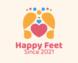 Foot Massage Heart logo design