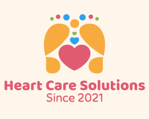 Foot Massage Heart logo design