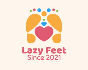 Foot Massage Heart logo design