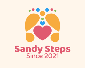 Foot Massage Heart logo design