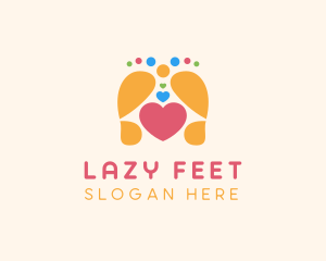 Foot Massage Heart logo design