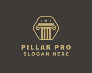 Star Pillar Column logo design