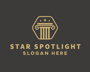 Star Pillar Column logo design