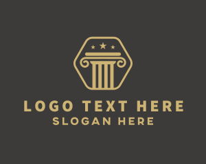 Support - Star Pillar Column logo design