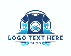 Laundromat - Washing Laundry Tshirt logo design