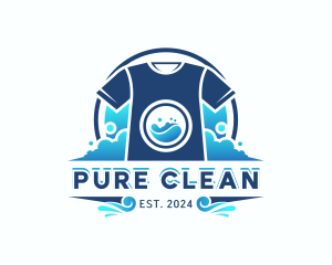 Washing Laundry Tshirt logo design