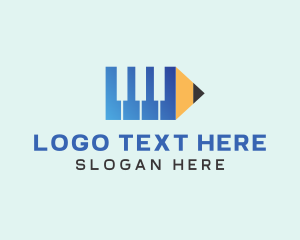 Composer - Pencil Piano Composer logo design
