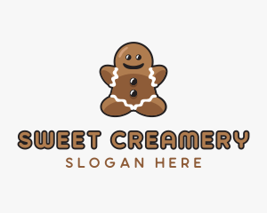 Gingerbread Cookie Dessert logo design