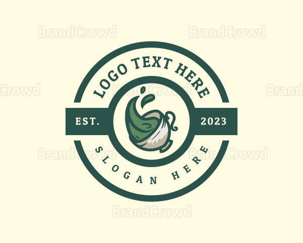 Green Tea Beverage Logo