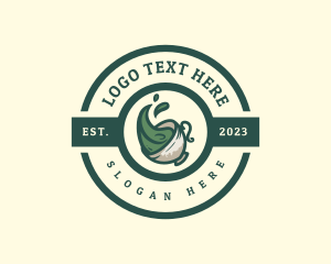 Green Tea Beverage Logo
