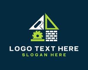 Repair Shop - House Construction Builder logo design