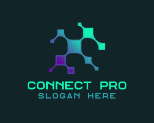 Network Pixel Circuit logo design