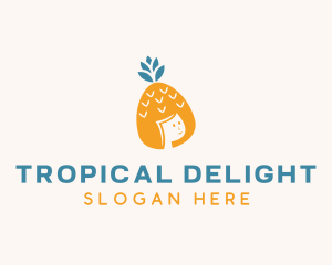 Pineapple - Pineapple Fruit Girl logo design