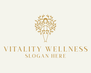 Woman Yoga Wellness logo design