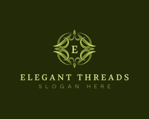 Elegant Leaves Wreath  logo design