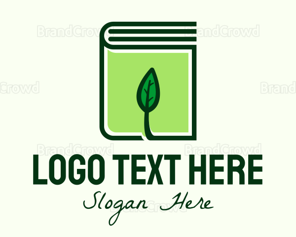 Eco Leaf Book Logo