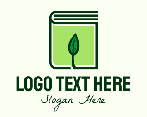 Reading - Eco Leaf Book logo design