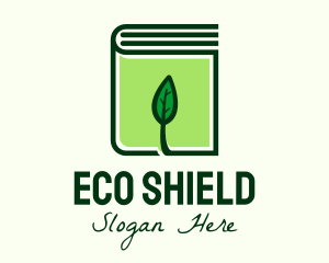 Eco Leaf Book logo design