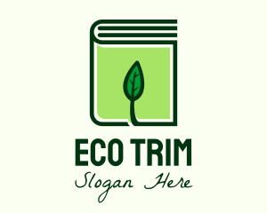 Eco Leaf Book logo design