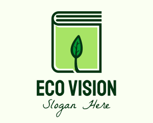 Eco Leaf Book logo design