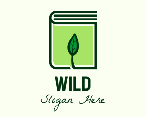 Book - Eco Leaf Book logo design