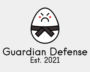 Self Defense - Sumo Wrestler Egg logo design