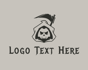 Hood - Spooky Grim Reaper logo design