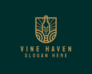 Vineyard Winery Badge  logo design