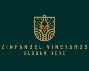 Vineyard Winery Badge  logo design