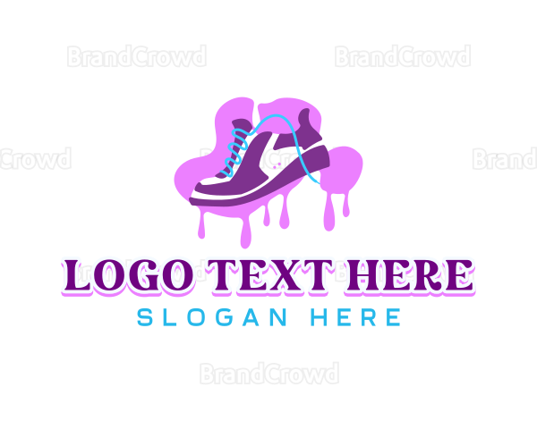 Fashion Shoes Graffiti Logo